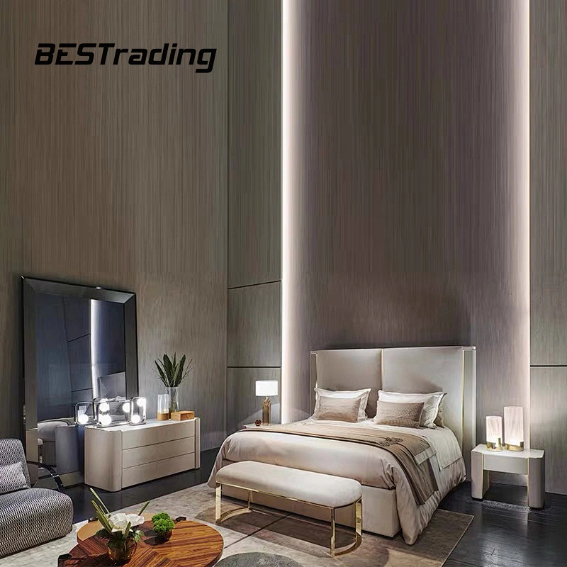 European Design Luxury Modern Bed Furniture Leather Bed