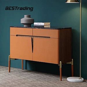 New Fashion Collection Home Furniture Wooden Cabinet Modern Console Table Marble Top Sideboard