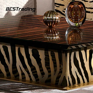 Luxury Design Living Room Coffee Table Modern Stainless Steel Center Table Side Table