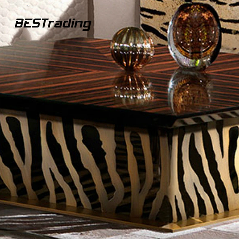 Luxury Design Living Room Coffee Table Modern Stainless Steel Center Table Side Table
