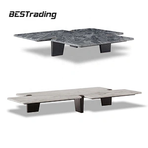 Large white industrial coffee table
