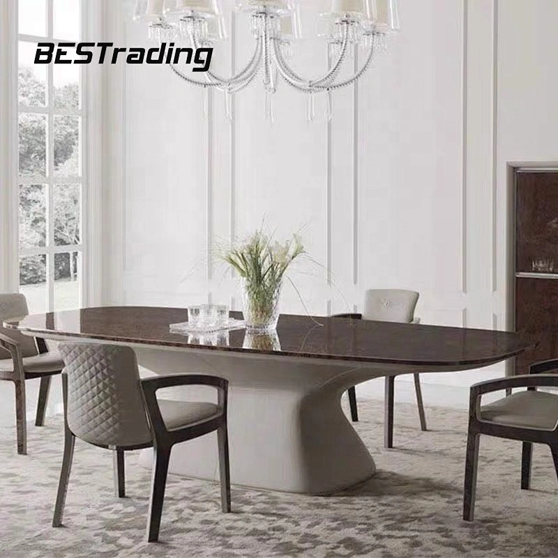 Luxury modern wooden dining table set