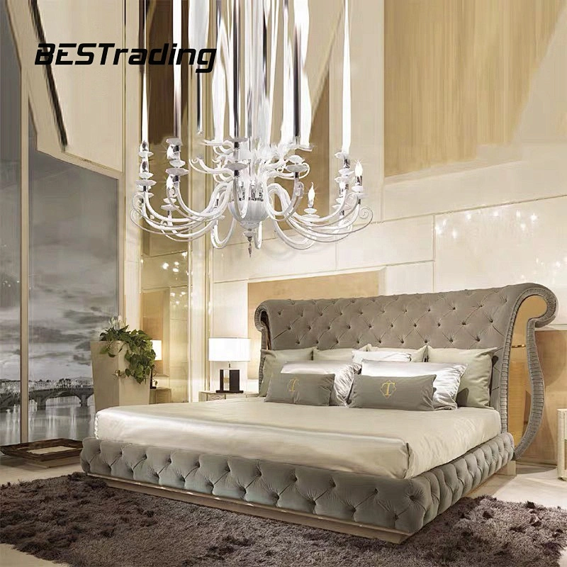 High quality modern double bed designs bedroom furniture luxury