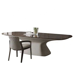 Luxury modern wooden dining table set