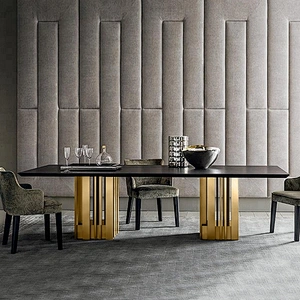 Master design dining room furniture marble dining table set 12 seater dining table set