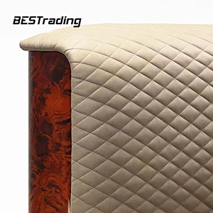 Hot sale Luxury bedroom set wood frame leather bed king size bed  bed room furniture