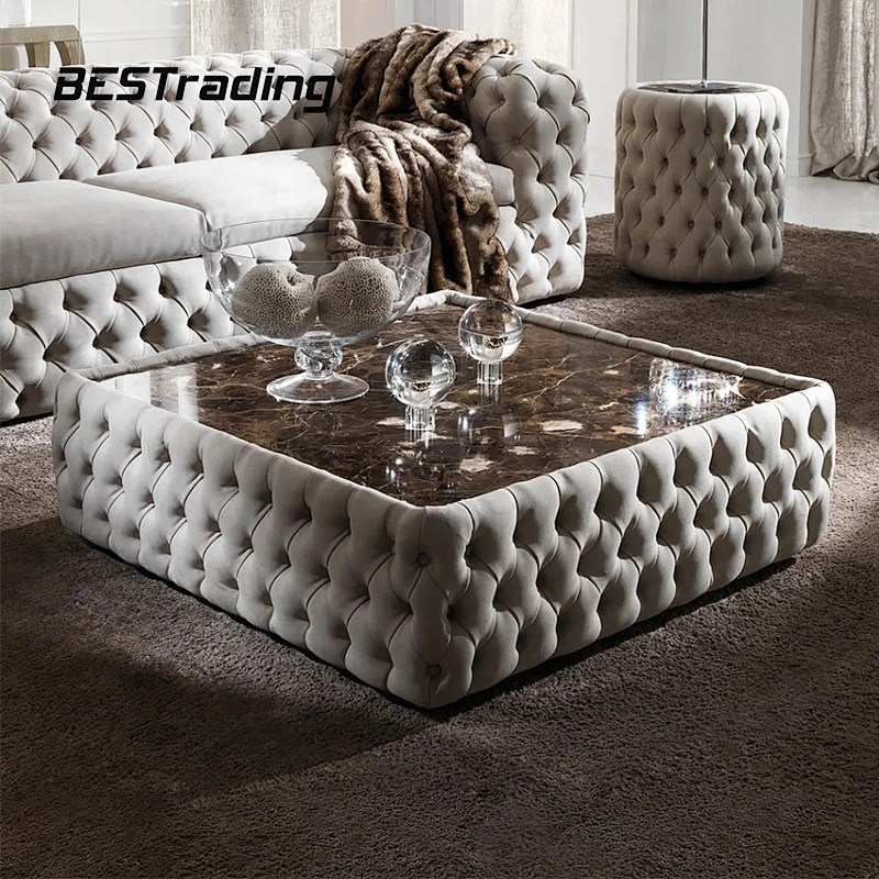 New design luxury coffee table marble