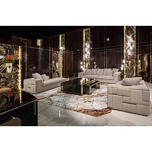 Italian luxury new design leather sofa living room furniture