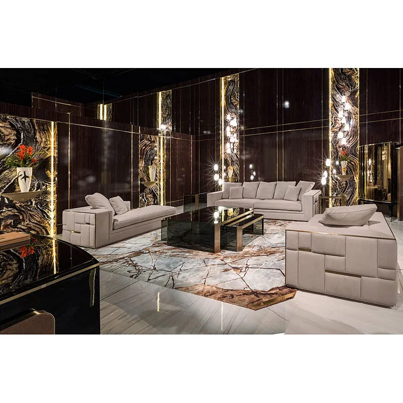 Italian luxury new design leather sofa living room furniture