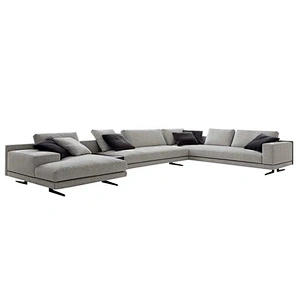 Italy modern living room furniture Hotel Lobby Reception Area L shape Sofa Sectional Sofa Fabric Sofa Set