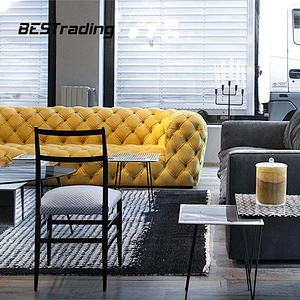 Modern creative villa sofa living room furniture velvet sofa luxury furniture sofa set