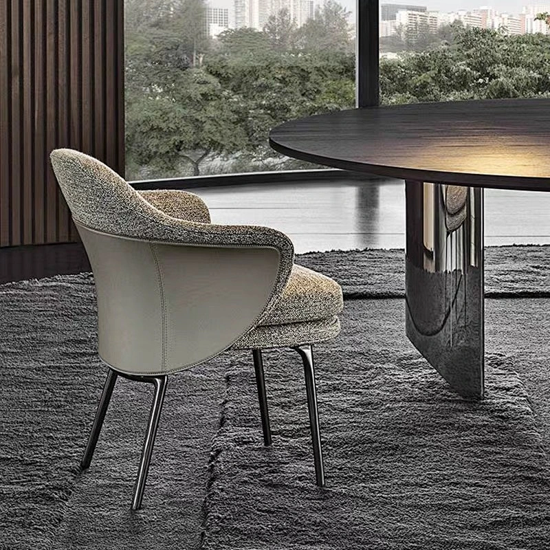 High Quality Light Luxury Dinning Room Furniture Modern Fabric Dinning Chair