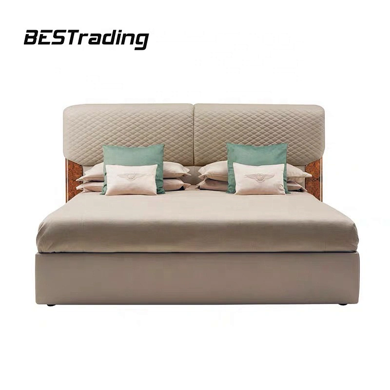 Wood double bed modern