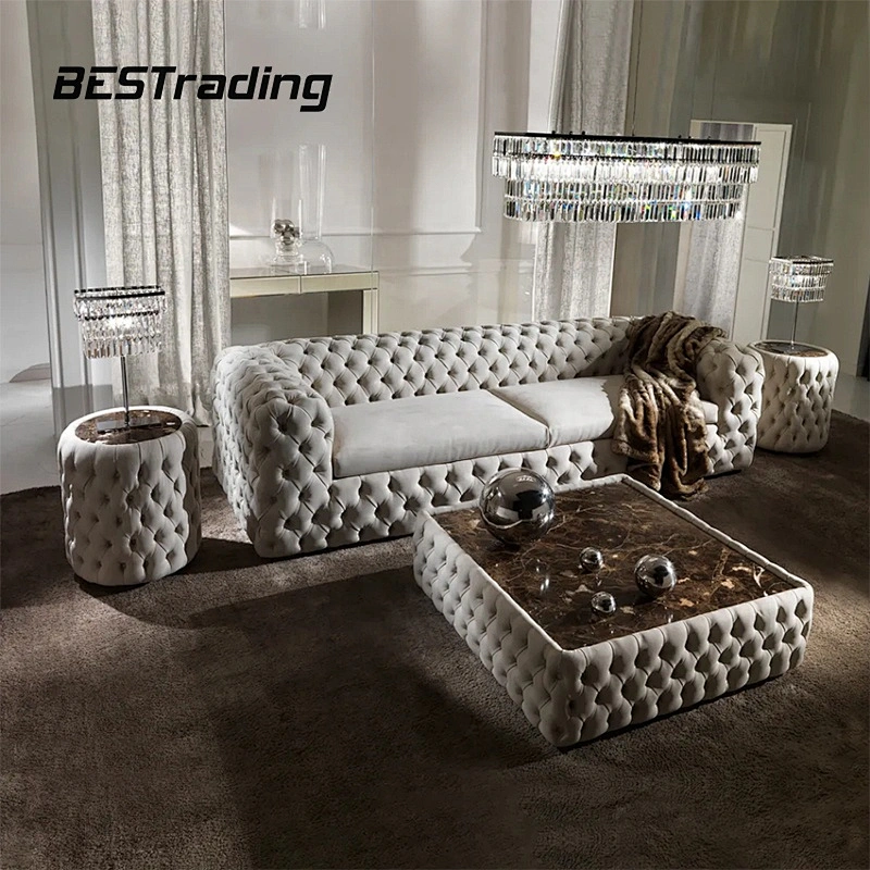 New design luxury coffee table marble