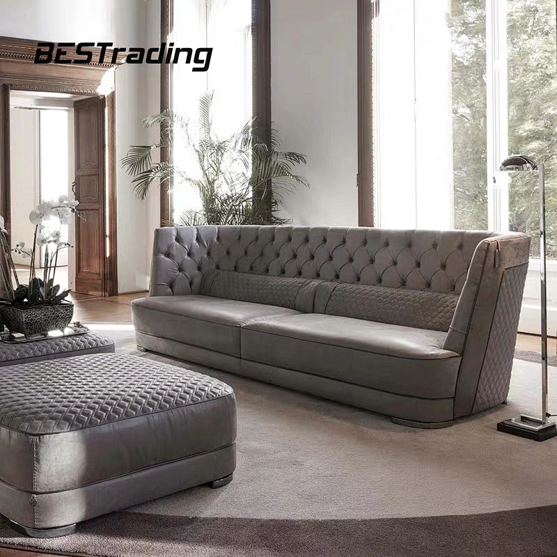 European style modern home furniture leisure couch velvet fabric sofa living room sofa