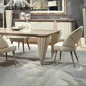 Italian Luxury High End Villa Dining Room Living Room Furniture Leather Upholstered Dinning Chair
