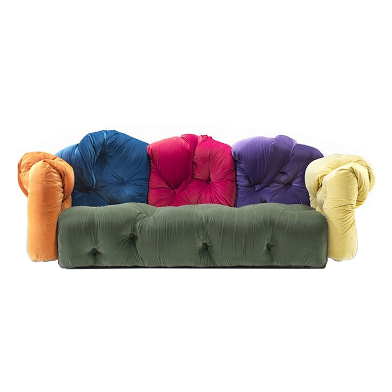 Italian Design  Luxury  Living Room Furniture  3 Seater Fabric Lounge sofa Velvet Sofa