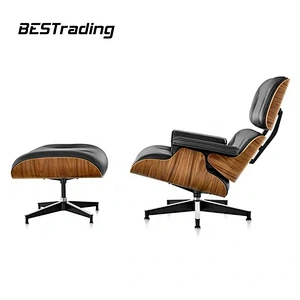 Classic Design Living Room Furniture Leathe Swivel Chair Cowhide Single Chair Lounge Arm Chair