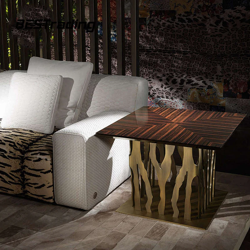 Luxury Design Living Room Coffee Table Modern Stainless Steel Center Table Side Table