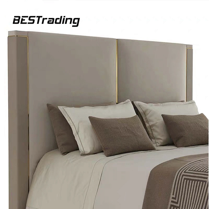 European Design Luxury Modern Bed Furniture Leather Bed