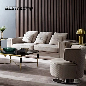 Modern luxury velvet fabric sofa furniture sectional sofa set living room sofa
