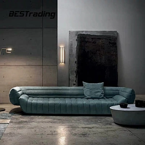 Living room furniture modern leather sofa