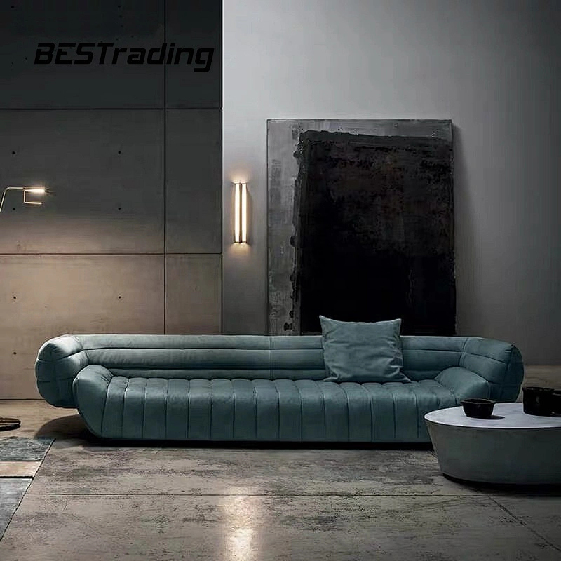 Living room furniture modern leather sofa