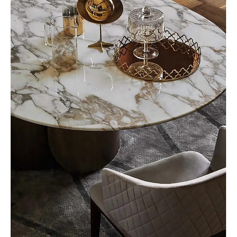 Modern dining table set for home furniture round marble dining table