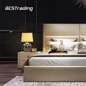 Hot sale  bedroom furniture sets modern luxury king size bed designer