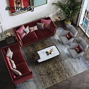 Tuxedo velvet sofa