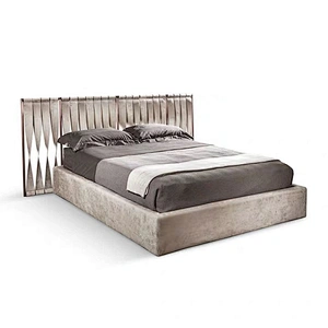 Modern white queen size bed