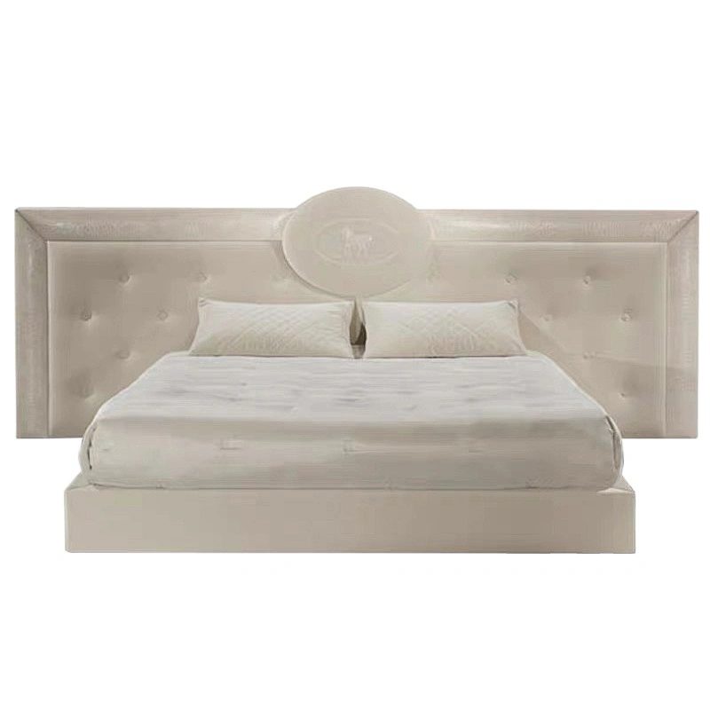 High End royal bed furniture Italian luxury king size bed with leather bed headboards