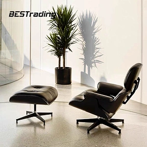 Classic Design Living Room Furniture Leathe Swivel Chair Cowhide Single Chair Lounge Arm Chair