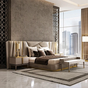 Modern bed room furniture bedding set