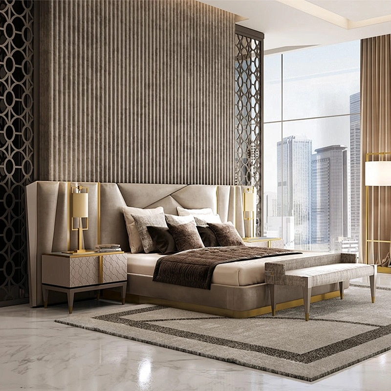 Modern bed room furniture bedding set