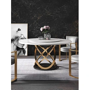High End Dining Room Furniture Living Room Modern Upholstery Leather Arm Chairs Stainless Steel Chair