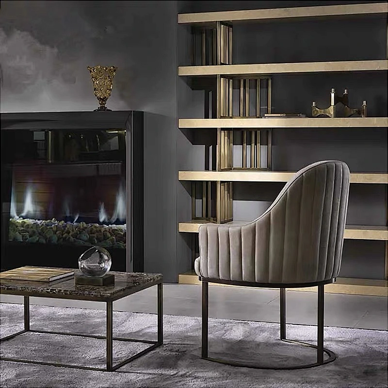 2020 Velvet Hotel Restaurant Chair Metal Base Dining Chair
