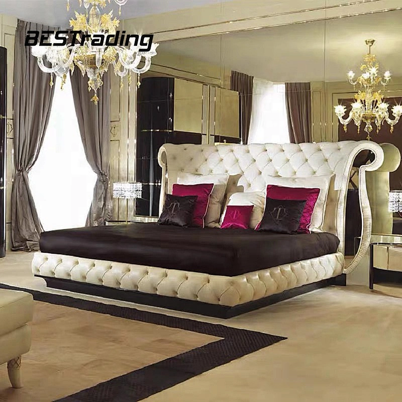 High quality modern double bed designs bedroom furniture luxury