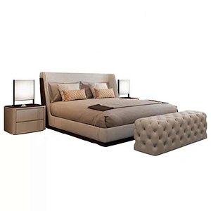 Luxury wood sleeping bed designs bedroom set