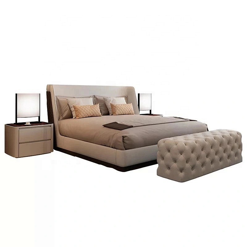 Luxury wood sleeping bed designs bedroom set