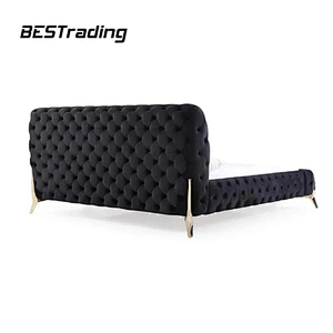 Luxury Italian Bed Collection Chesterfield Button Tufted King Size Double Bed