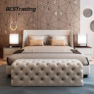 Luxury wood sleeping bed designs bedroom set