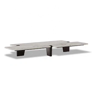 Large white industrial coffee table