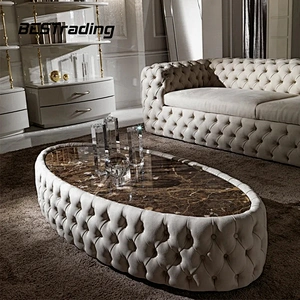 New design luxury coffee table marble
