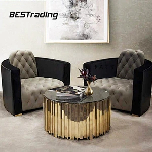 High End Customized Black Gold Dinng Room Furniture Modern Luxury Metal Marble Dining Table Set