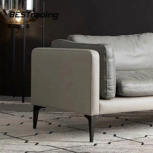 White kuka leather sofa 2 seater
