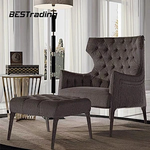 European style modern home furniture leisure couch velvet fabric sofa living room sofa