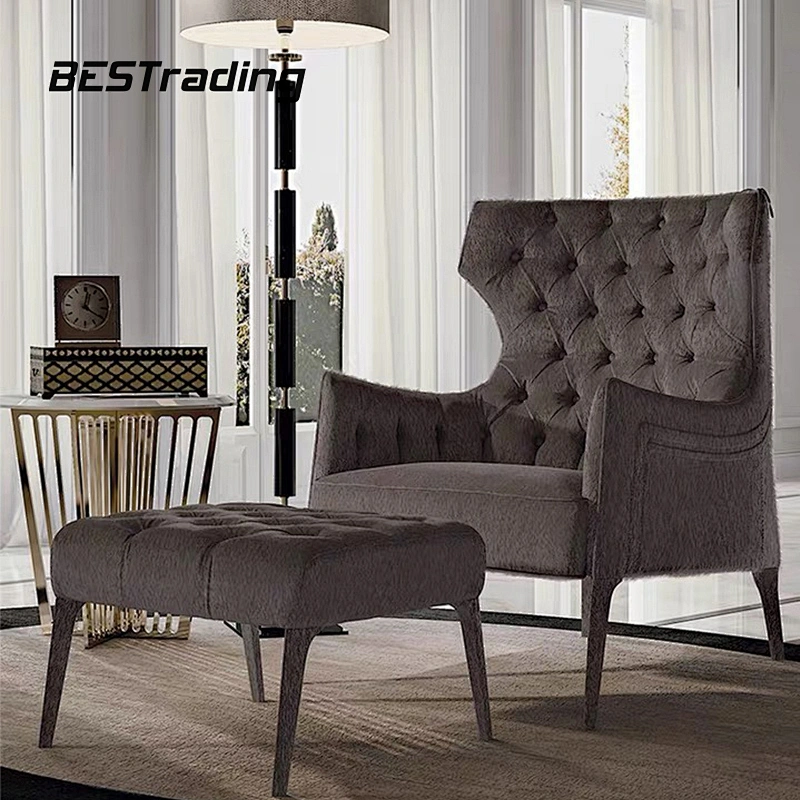 European style modern home furniture leisure couch velvet fabric sofa living room sofa
