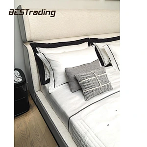 uxury italian bedroom set furniture king size modern italian latest double bed designer furniture set leather luxury bed