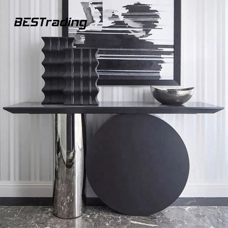 Luxury stainless steel console table